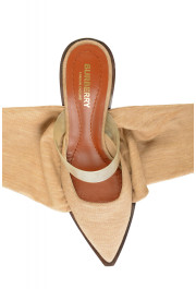 Burberry Women's "Tillington" Beige Leather High Heel Wrap Around Pumps Shoes: Picture 7