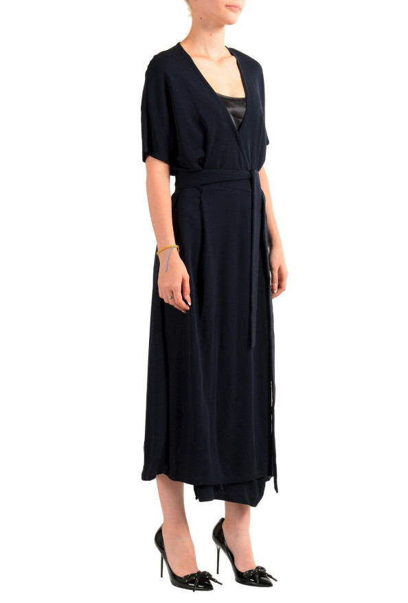 Hugo Boss Women's "Efiana" Blue Fit & Flare Short Sleeve Belted Dress: Picture 2