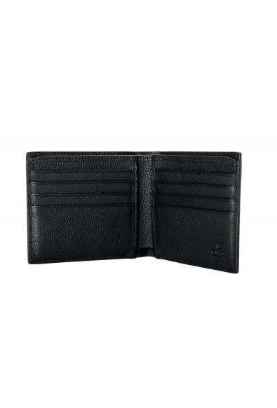 Gucci Men's Logo Print Textured Black Leather Bifold Wallet: Picture 2