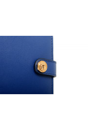 Versace Men's Royal Blue 100% Leather Gold Medusa Bifold Wallet: Picture 2