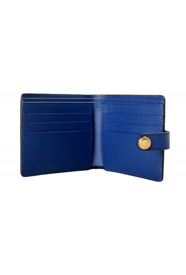 Versace Men's Royal Blue 100% Leather Gold Medusa Bifold Wallet: Picture 3