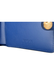 Versace Men's Royal Blue 100% Leather Gold Medusa Bifold Wallet: Picture 4