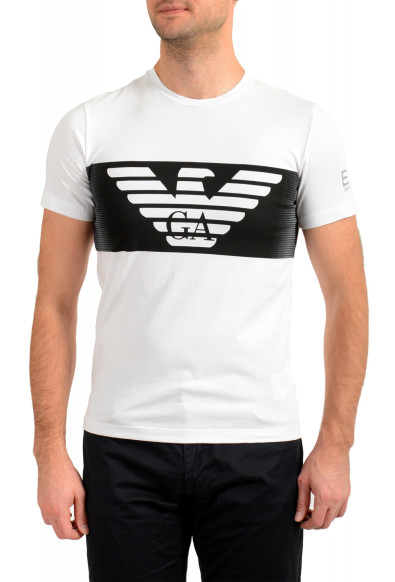 Emporio Armani EA7 Men's White Short Sleeve Logo Print Crewneck T-Shirt