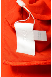 Hugo Boss Women's "Dadorina" Orange V-Neck Belted Sleeveless Pencil Dress: Picture 5