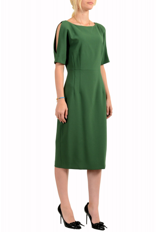 Hugo Boss Women's "Dintaia" Green Short Sleeve Pencil Dress : Picture 3