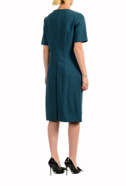 Hugo Boss Women's "Dacut" Teal Blue Short Sleeve Pencil Dress : Picture 3