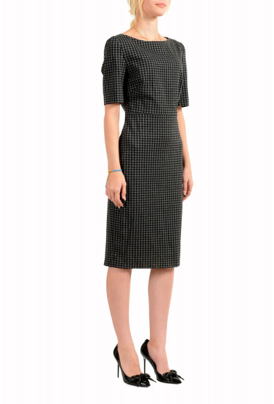 Hugo Boss Women's "Dalula1" Two Tone Houndstooth Pencil Bodycon Dress: Picture 2