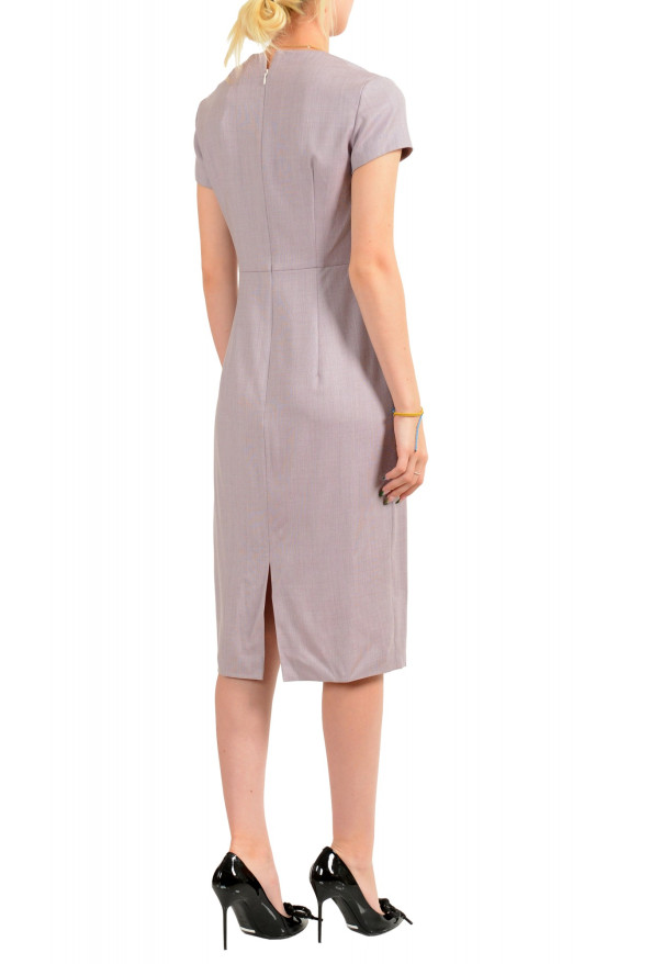 Hugo Boss Women's "Danati" Purple 100% Wool Short Sleeve Pencil Dress: Picture 3