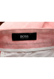Hugo Boss Men's "Pirko1" Pink Linen Flat Front Dress Pants : Picture 5