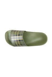 Burberry Men's "Furley M MGCheck" Military Green Flip Flops Shoes: Picture 7