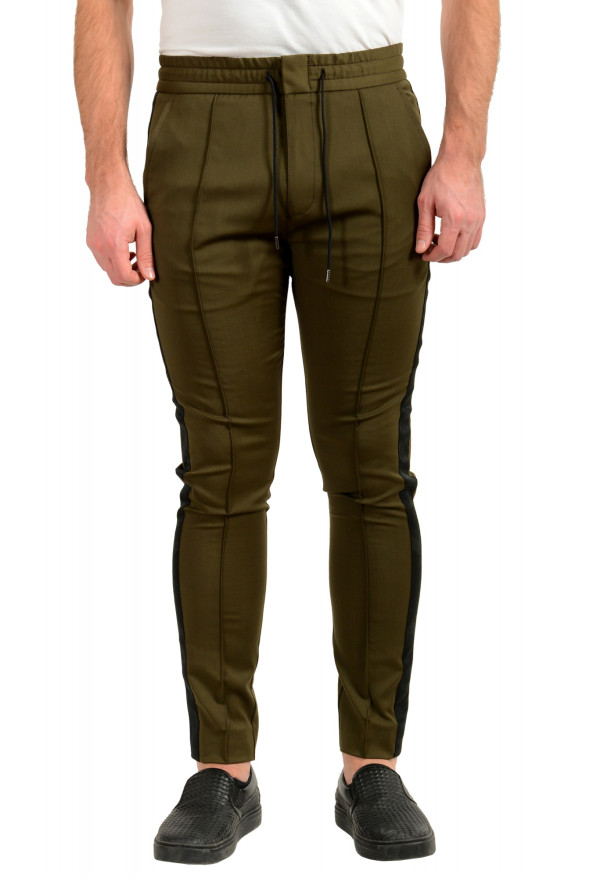 Hugo Boss Men's "Zennet194F1_LP1" Green 100% Wool Casual Pants