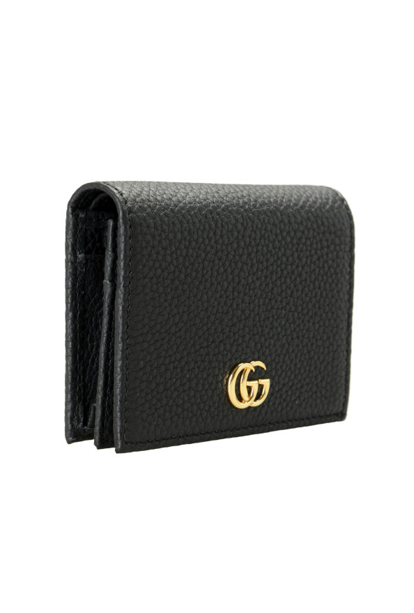 Gucci Men's Black Textured Leather With Double G metal Detail Wallet