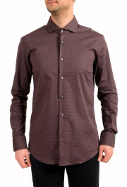 Hugo Boss Men's "Jason " Slim Fit Geometric Print Long Sleeve Dress Shirt