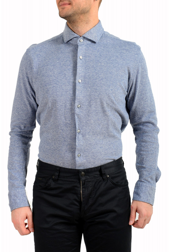 Hugo Boss Men's "Jason" Slim Fit Linen Long Sleeve Dress Shirt: Picture 4