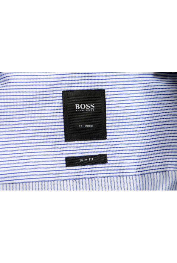 Hugo Boss Men's "T-Carl" Slim Fit Striped Long Sleeve Dress Shirt: Picture 9