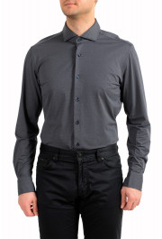 Hugo Boss Men's "Jason" Slim Fit Geometric Print Long Sleeve Dress Shirt: Picture 4