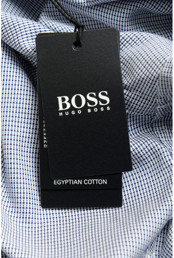 Hugo Boss Men's "Jason" Slim Fit Geometric Print Long Sleeve Dress Shirt: Picture 8