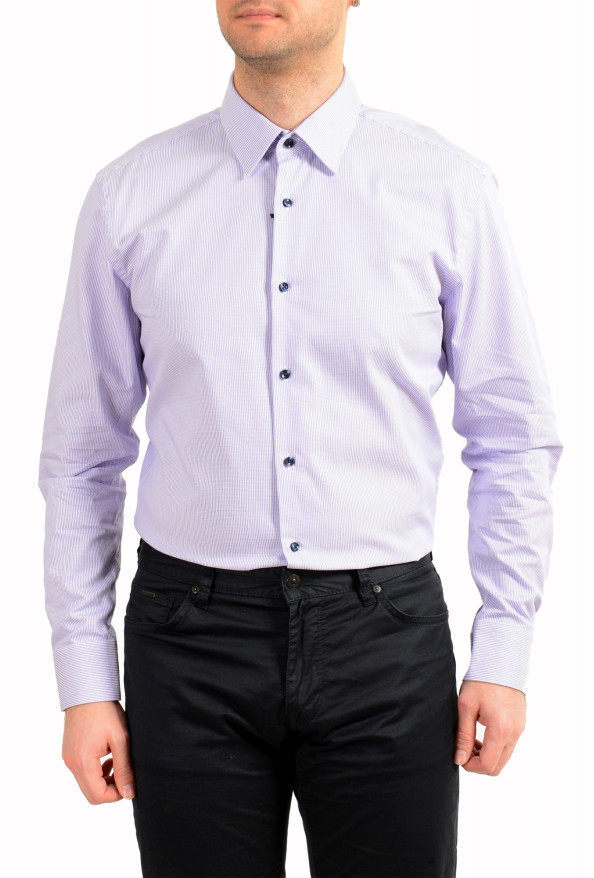 Hugo Boss Men's "Jano" Slim Fit Geometric Print Long Sleeve Dress Shirt: Picture 4
