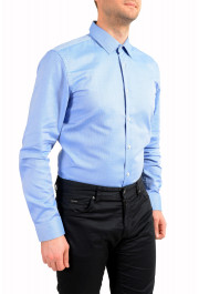 Hugo Boss Men's "Isko" Blue Slim Fit Geometric Print Long Sleeve Dress Shirt: Picture 5
