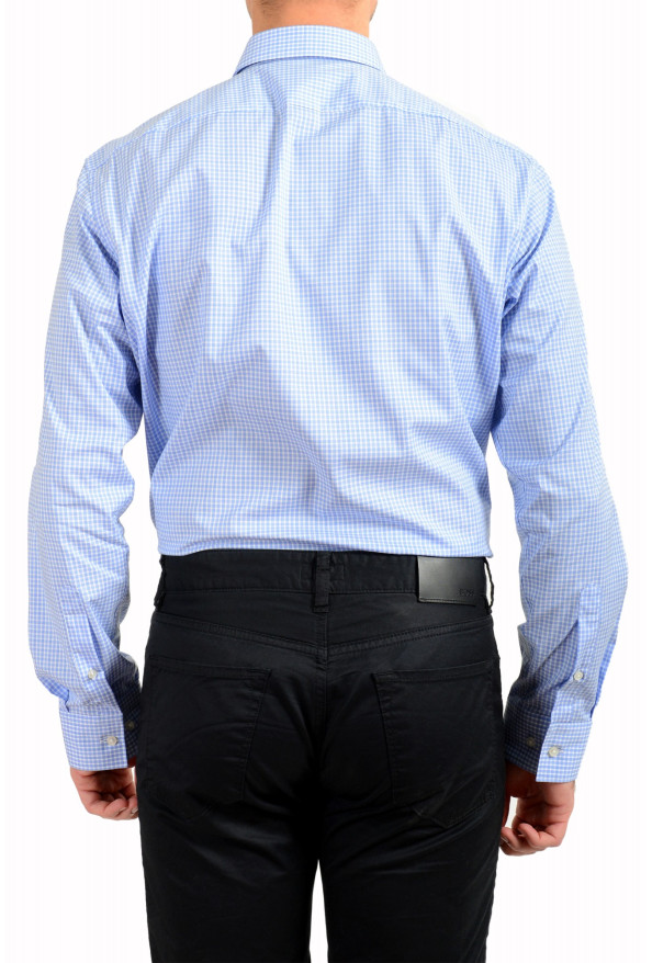 Hugo Boss Men's "Eliott" Blue Regular Fit Plaid Long Sleeve Dress Shirt: Picture 6