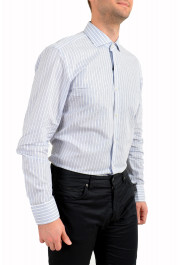 Hugo Boss Men's Jason Multi-Color Slim Fit Striped Linen Long Sleeve Dress Shirt: Picture 5