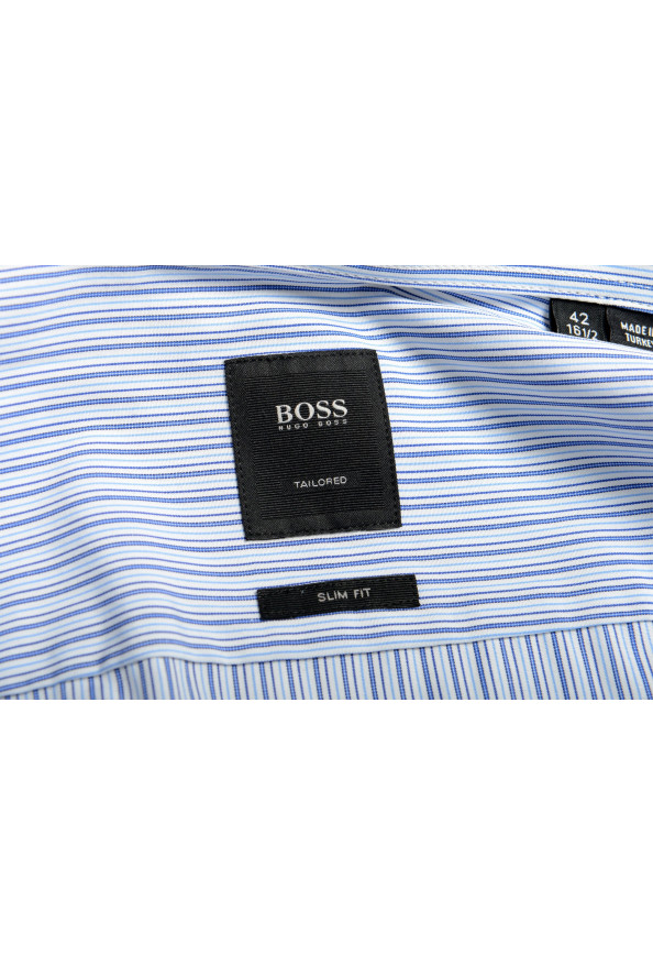 Hugo Boss Men's "T-Charlie" Multi-Color Slim Fit Striped Long Sleeve Dress Shirt: Picture 8