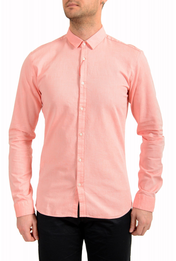 Hugo Boss Men's "Ero3-W" Extra Slim Fit Pink Long Sleeve Casual Shirt