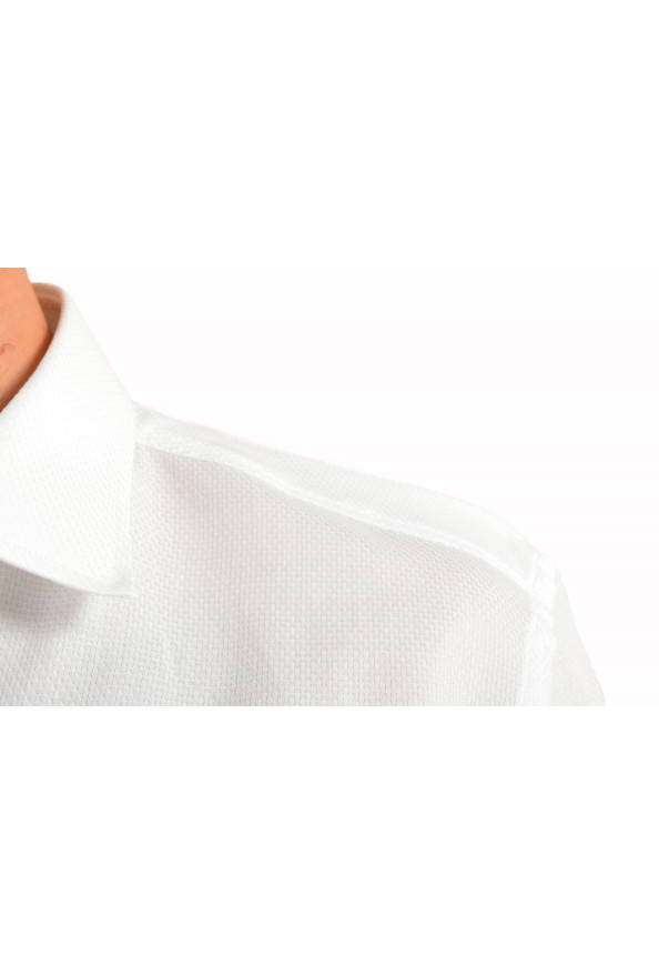 Hugo Boss Men's "Jacques" White Slim Fit Geometric Print Tuxedo Dress Shirt: Picture 7