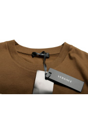 Versace Men's Military Green Logo Embellished Crewneck T-Shirt: Picture 5