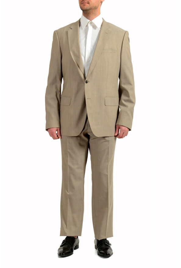 Hugo Boss Men's "Huge6/Genius5" Slim Fit Beige 100% Wool Suit 