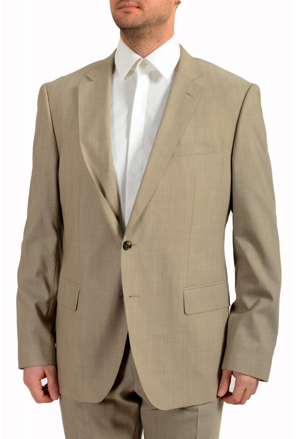 Hugo Boss Men's "Huge6/Genius5" Slim Fit Beige 100% Wool Suit : Picture 4