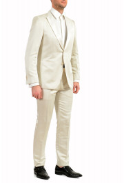 Hugo Boss Men's "Helward3/Gelvin_1" Slim Fit Silk Ivory Linen Suit : Picture 2