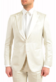 Hugo Boss Men's "Helward3/Gelvin_1" Slim Fit Silk Ivory Linen Suit : Picture 4