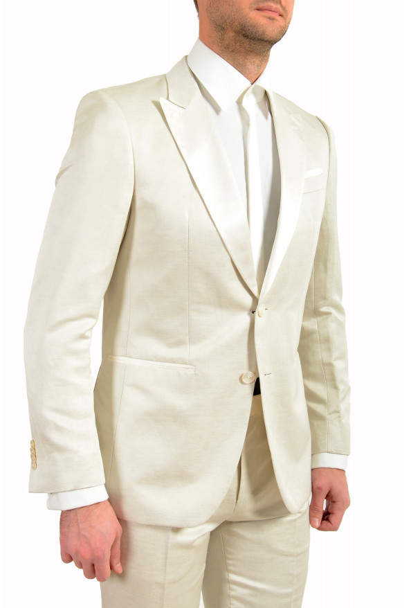 Hugo Boss Men's "Helward3/Gelvin_1" Slim Fit Silk Ivory Linen Suit : Picture 5
