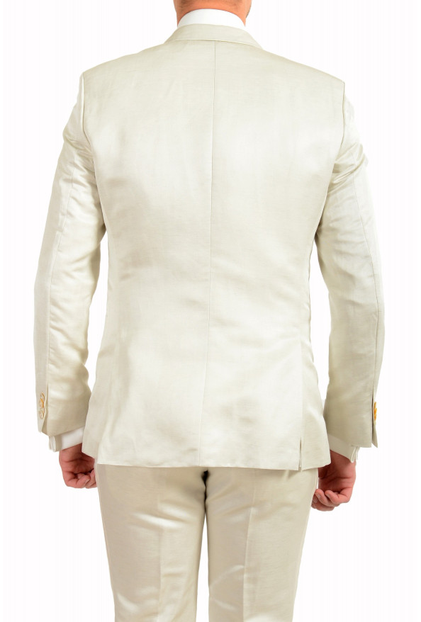 Hugo Boss Men's "Helward3/Gelvin_1" Slim Fit Silk Ivory Linen Suit : Picture 6