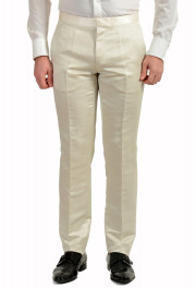 Hugo Boss Men's "Helward3/Gelvin_1" Slim Fit Silk Ivory Linen Suit : Picture 8