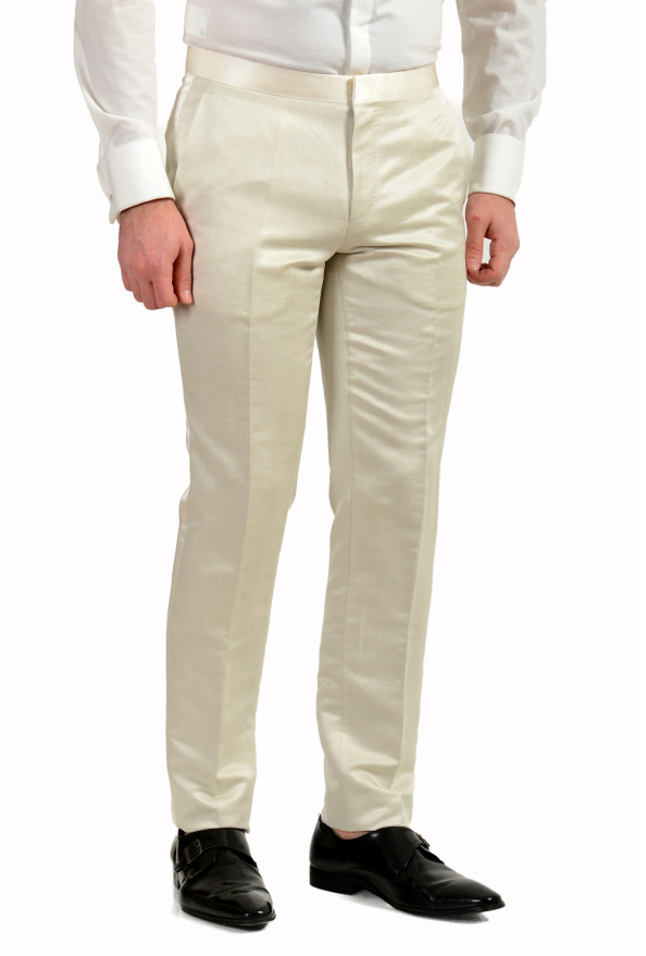 Hugo Boss Men's "Helward3/Gelvin_1" Slim Fit Silk Ivory Linen Suit : Picture 9