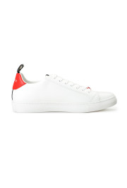 Versace Women's 100% Leather White & Red Fashion Sneakers Shoes : Picture 4