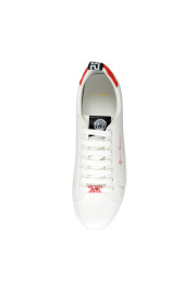 Versace Women's 100% Leather White & Red Fashion Sneakers Shoes : Picture 7
