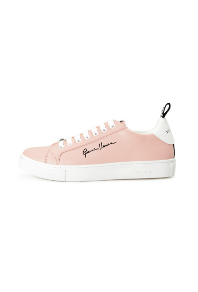 Versace Women's 100% Leather Blush Pink Fashion Sneakers Shoes: Picture 2