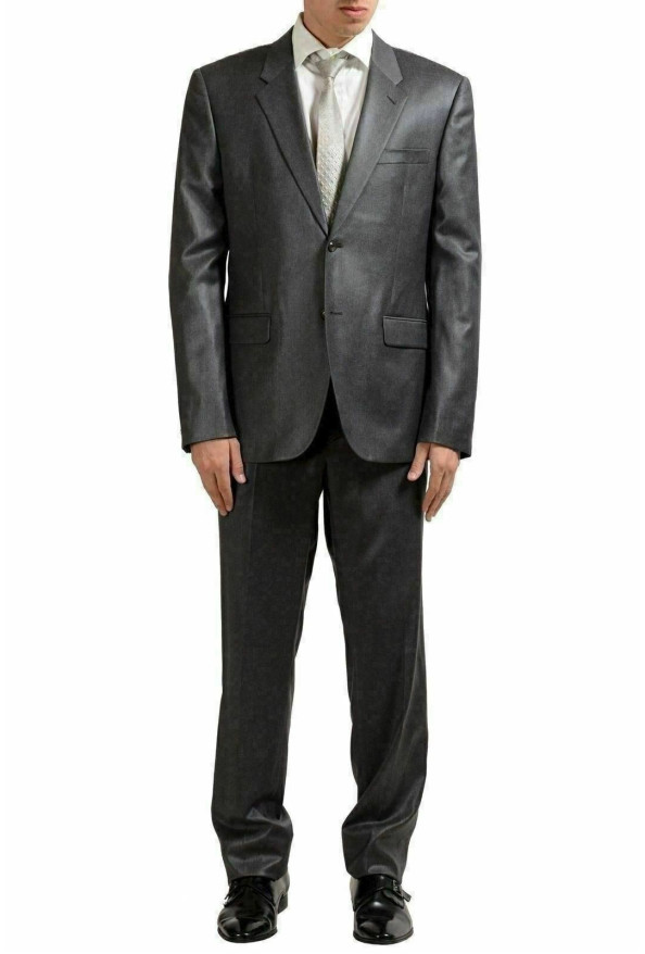 Versace Men's 100% Wool Gray Two Button Suit