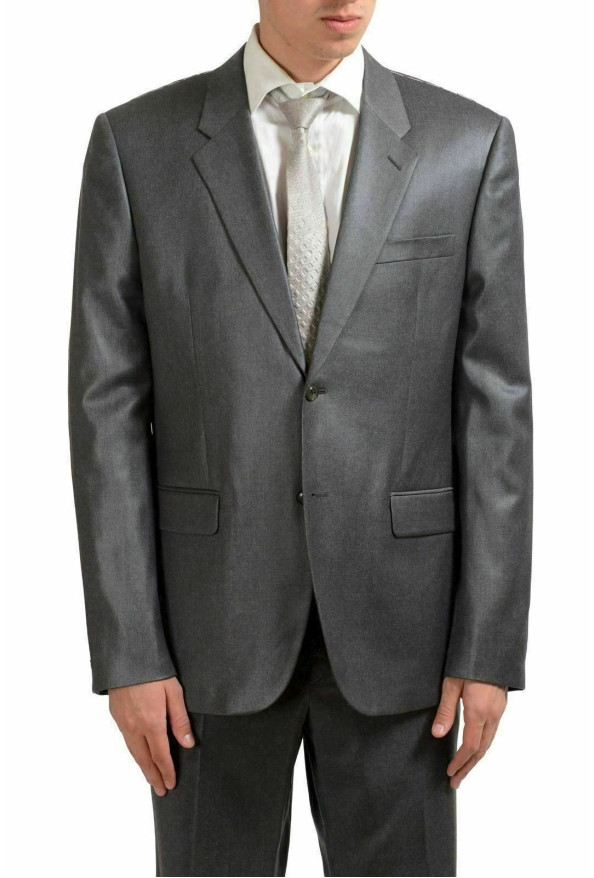Versace Men's 100% Wool Gray Two Button Suit: Picture 4