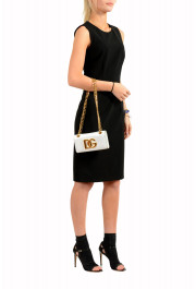 Dolce & Gabbana Women's White Polished Leather Gold Metallic Logo Crossbody Bag: Picture 7