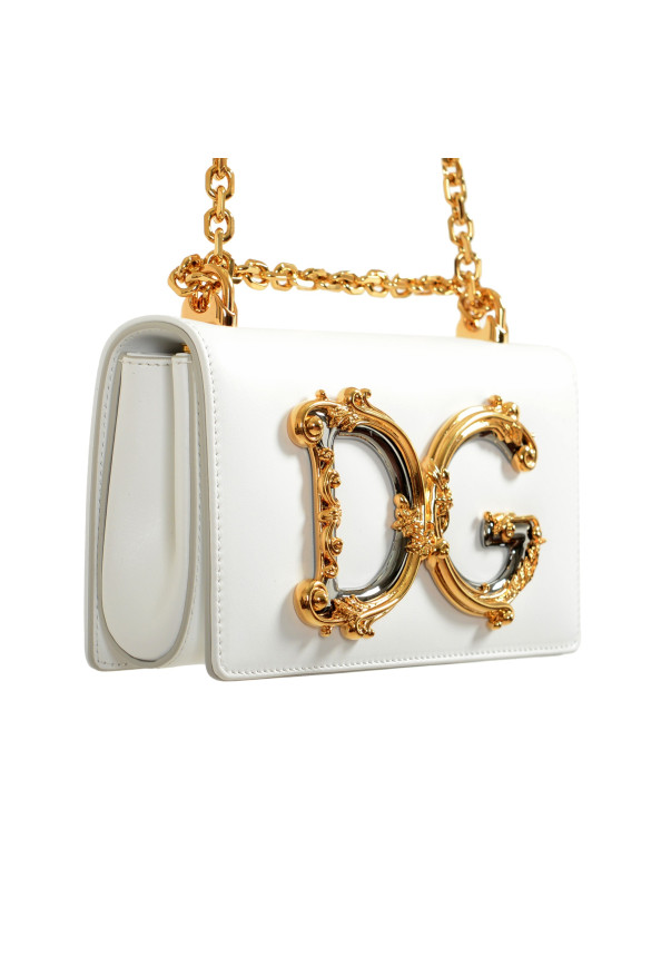 Dolce & Gabbana Women's "DG Girls" White Leather Metallic Logo Crossbody Bag: Picture 2