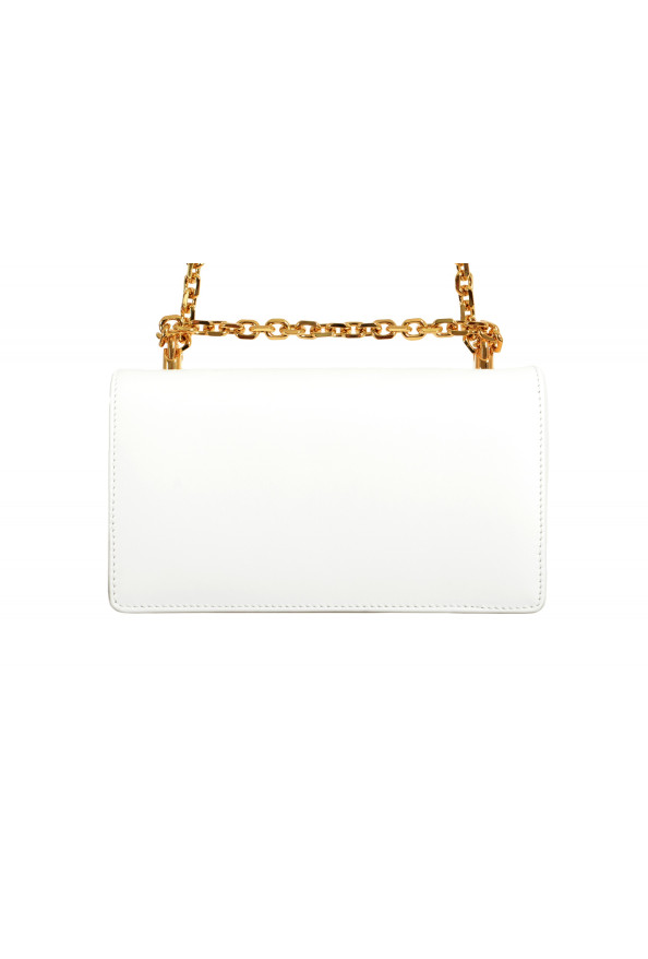 Dolce & Gabbana Women's "DG Girls" White Leather Metallic Logo Crossbody Bag: Picture 3