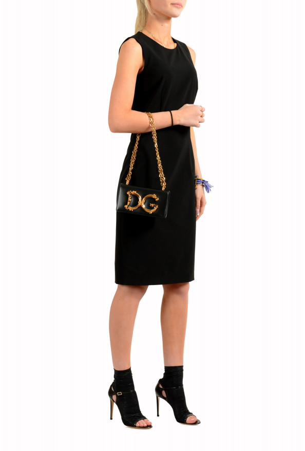 Dolce & Gabbana Women's "DG Girls" Black Leather Metallic Logo Crossbody Bag: Picture 8