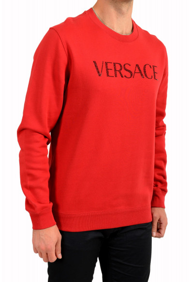 Versace Men's True Red Embellished Crewneck Sweatshirt: Picture 2