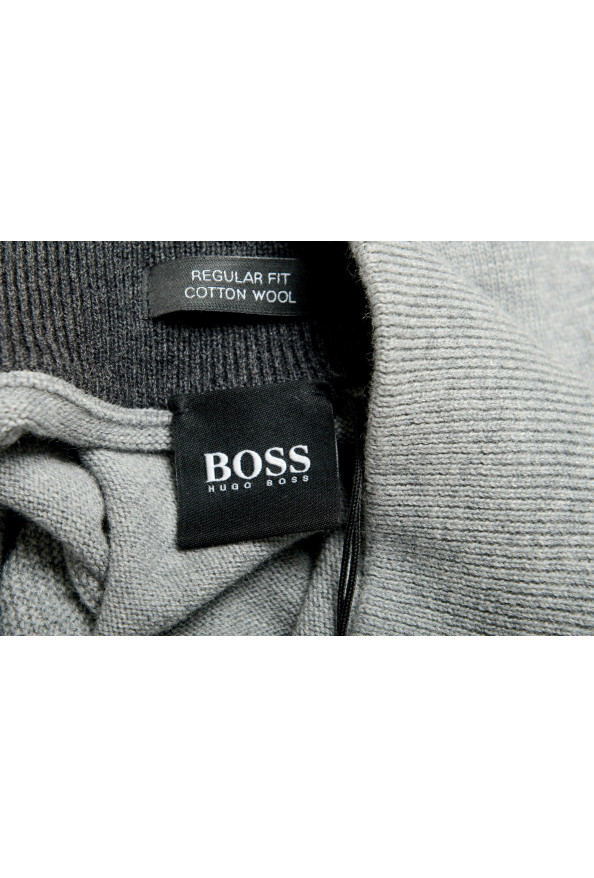Hugo Boss Men's "Esilvio" Gray Wool 1/3 Zip Pullover Sweater: Picture 5