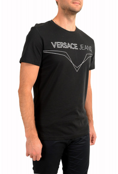Versace Jeans Men's Black Graphic Crewneck Short Sleeve T-Shirt : Picture 2