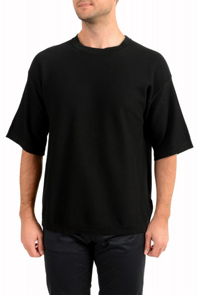 Hugo Boss Men's "Soltor" Black Short Sleeve Pullover Sweater